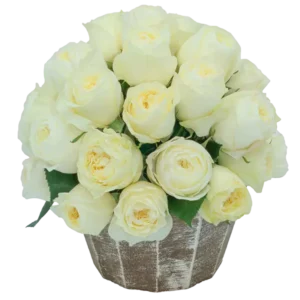 Cold Play - Garden Rose White Bouquet